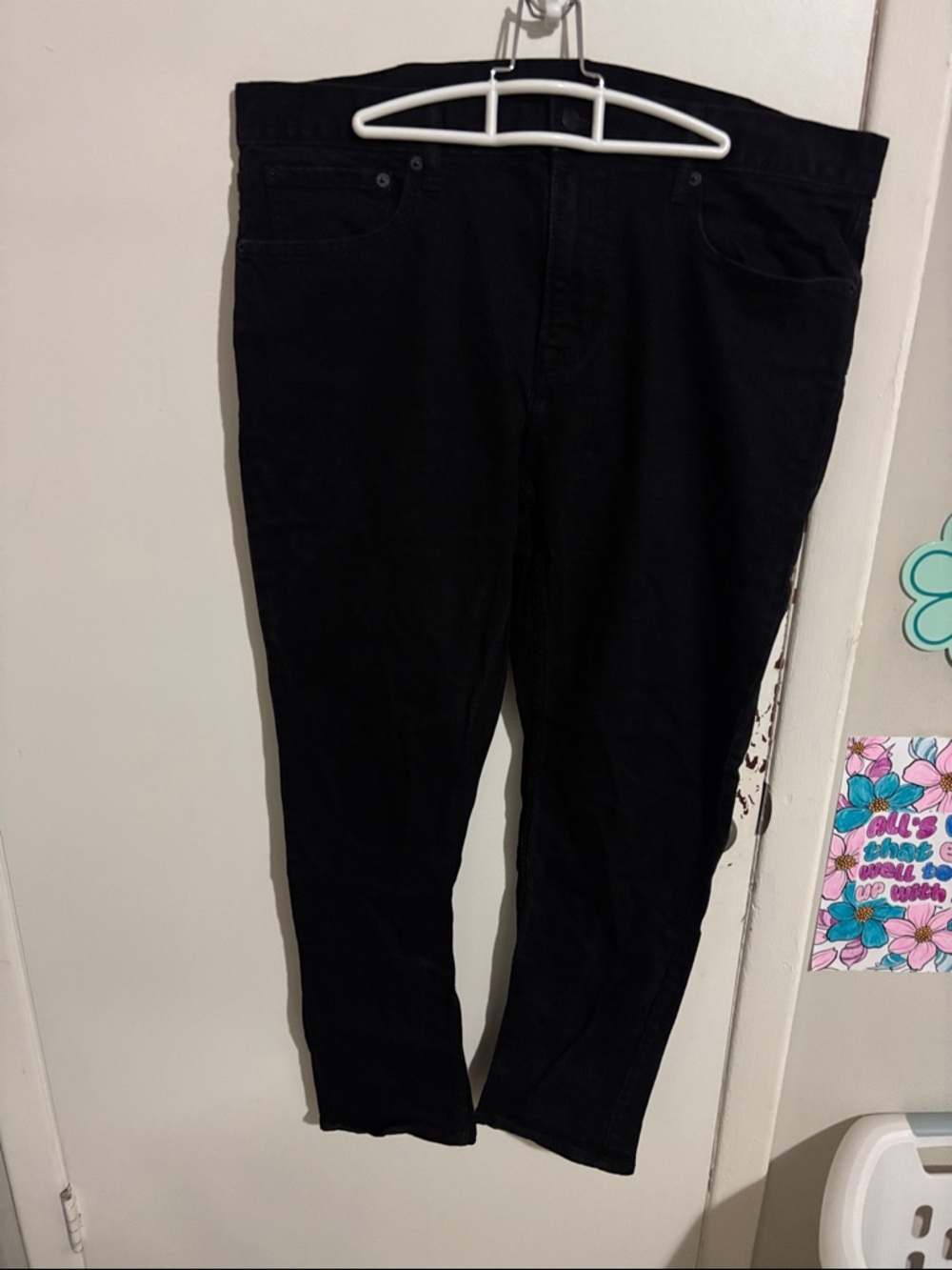 Men's 38x30 Old Navy Skinny Built-In Flex Jeans Black